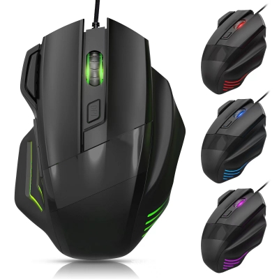 Mechanical Wired Gaming Mouse Wired Ergonomic Mouse Gamer RGB Backlit Glowing Gaming Mouse USB 
