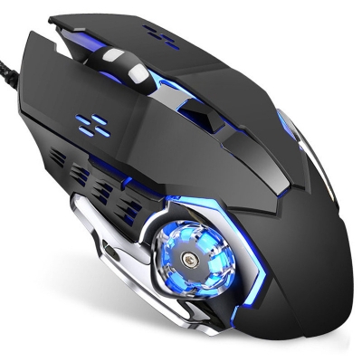 Cool Ergonomic Chromatic Wired RGB Rainbow LED Gaming Mouse Computer Optical Mouse For PC Gamer