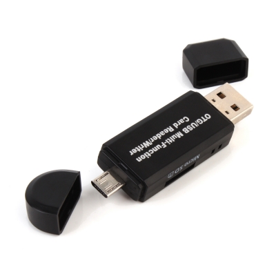 USB 2.0+MICRO USB Interface SD+MICRO SD Memory OTG Card Reader for Laptop Computer