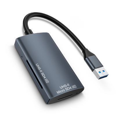 Aluminum Alloy UHS-||SD 4.0+ UHS-|| Micro SD 4.0 Interface USB 3.0 Card Reader